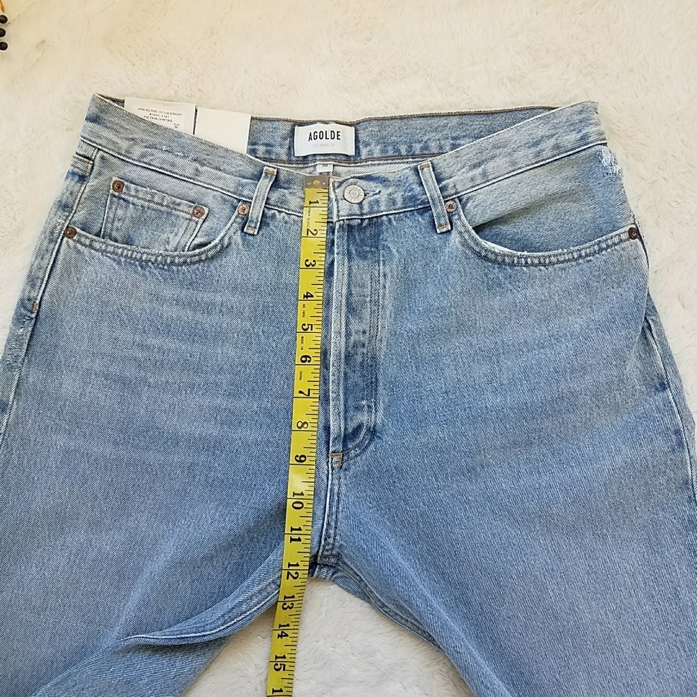 AGOLDE Mid Rise Vintage Straight Lana Jeans in Fiction - Picture 6 of 12